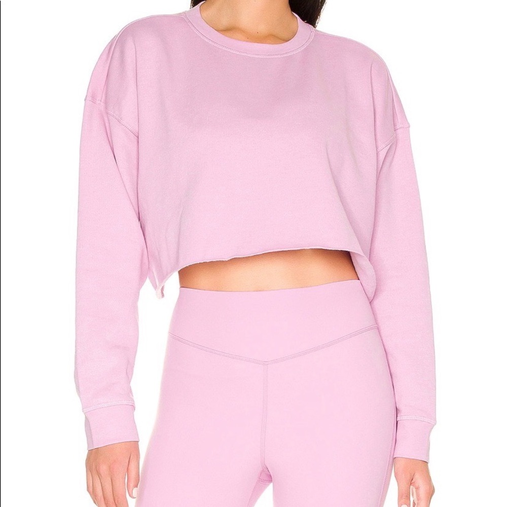 WeWoreWhat Cropped Sweatshirt — Lilac